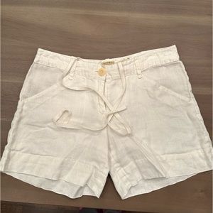 Max Studio white linen short